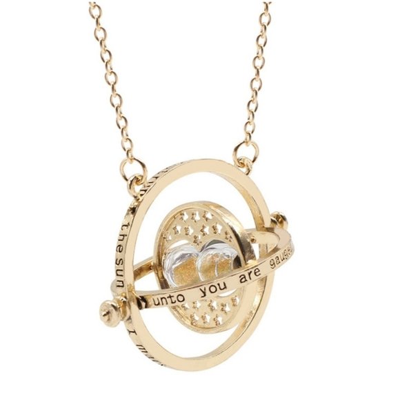 24K Gold Hermione Granger Time Turner Necklace (Harry Potter Cute Pendant Noble - Picture 4 of 5